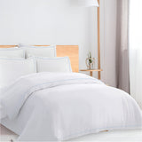 400TC Cotton Single Edge Embroidery Sateen Solid Duvet Cover Set
