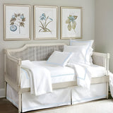 400TC Daybed Sateen Solid Cotton Double Embroidered Tailored Bed Skirt