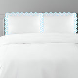 Imaginary Scallop 400TC Cotton Embroidery Sateen Solid Pillow Sham