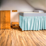 400TC Sateen Solid Cotton Gathered Dorm Bed Skirt
