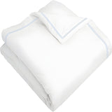 400TC Cotton Double Edge Embroidery Sateen Solid Duvet Cover Set