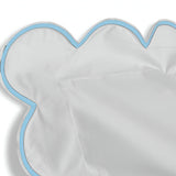 400TC Cotton Scallop Embroidery Sateen Solid Duvet Cover Set