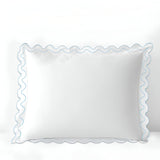 400TC Reverse U Shape Embroidery Cotton Solid Euro Sham
