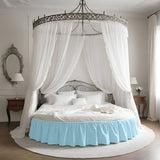 400TC Sateen Solid Cotton Gathered Round Bed Skirt