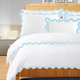 400TC U Shape Applique Embroidery Cotton Duvet Cover Set