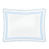 400TC Wavy Embroidery & Border Cotton Sateen Solid Duvet Cover Set