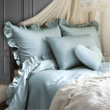 400TC Cotton Sateen Ruffle Duvet Cover Set