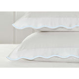 400TC Cotton Scallop Embroidery Sateen Microcheck Duvet Cover Set