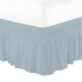 400TC Sateen Solid Cotton Wrap Around Bed Skirt