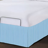 Detachable Wrap Around Polyester Ticking Stripe Tailored Bed Skirt