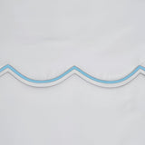 400TC Cotton Scallop Embroidery Sateen Solid Pillow Sham