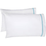 400TC Double Embroidery Cotton Sateen Pillowcases (Set Of 2)