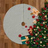 Velvet Quilted Round Christmas Tree Skirt