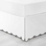 400TC Applique Scalloped Cotton Scallop Embroidery Tailored Bed Skirt
