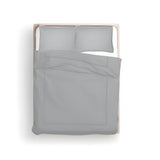 400TC Cotton Luxurious Double Embroidery Sateen Solid Duvet Cover Set