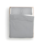 400TC Cotton Luxurious Single Embroidery Sateen Solid Duvet Cover Set