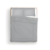 400TC Cotton Luxurious Triple Embroidery Sateen Solid Duvet Cover Set