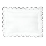 Allena 400TC Cotton Scallop Embroidery Sateen Solid Pillow Sham