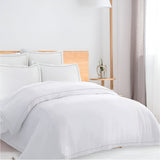 400TC Cotton Single Edge Embroidery Sateen Solid Duvet Cover Set