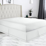400TC Sateen Solid Cotton Double Embroidered Tailored Bed Skirt
