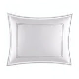 400TC Edge Embroidery & Double Border Cotton Sateen Solid Pillow Sham