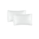 Imaginary Scallop 400TC Cotton Embroidery Sateen Solid Pillowcases (Set Of 2)