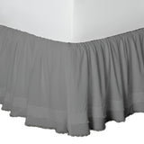 400TC Sateen Solid Cotton Fringe Ruffle Bed Skirt