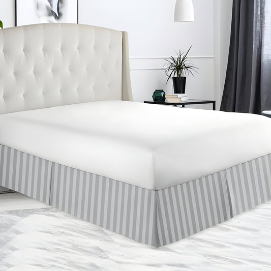 300TC Sateen Stripe Cotton Tailored Bed Skirt
