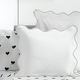 400TC Cotton Scallop Embroidery Sateen Solid Euro Sham