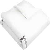 500TC Cotton Triple Embroidery Sateen Solid Duvet Cover Set