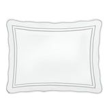 400TC Wavy Embroidery & Border Cotton Sateen Solid Pillow Sham