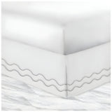 400TC Cotton Double Wavy Embroidered Tailored Bed Skirt