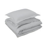 400TC Cotton Luxurious Triple Embroidery Sateen Solid Duvet Cover Set