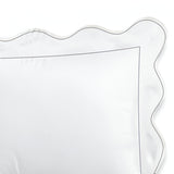 400TC Cotton Scallop Embroidery & Border Sateen Solid Pillow Sham