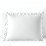 400TC Reverse U Shape Embroidery Cotton Solid Euro Sham