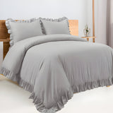 400TC Cotton Sateen Ruffle Duvet Cover Set
