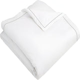 400TC Cotton Single Edge Embroidery Sateen Solid Duvet Cover Set