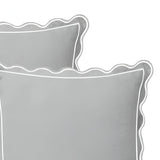 400TC Luxurious Scallop Embroidery & Border Cotton Euro Sham