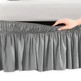 400TC Sateen Solid Cotton Wrap Around Bed Skirt