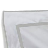 400TC Embroidery & Border Cotton Sateen Solid Duvet Cover Set