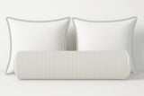 Ticking Stripe Velvet Bolster Pillow Cover