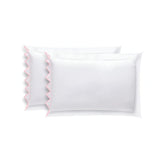 Ashley 400TC Cotton Traingle Embroidery Sateen Solid Pillowcases (Set Of 2)