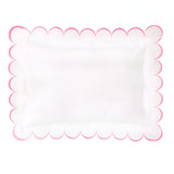 Allena 400TC Cotton Scallop Embroidery Sateen Solid Pillow Sham