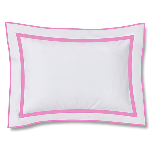 400TC Embroidery & Border Cotton Sateen Solid Pillow Sham