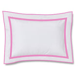 400TC Embroidery & Border Cotton Sateen Solid Pillow Sham