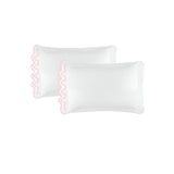 Imaginary Scallop 400TC Cotton Embroidery Sateen Solid Pillowcases (Set Of 2)