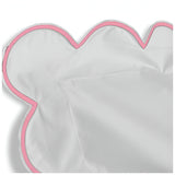 400TC Cotton Scallop Embroidery Sateen Solid Pillow Sham
