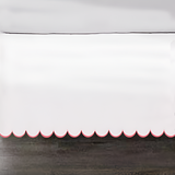 Allena 400TC Sateen Solid Cotton Scallop Embroidery Tailored Bed Skirt