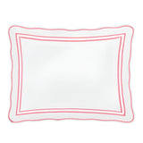 400TC Wavy Embroidery & Border Cotton Sateen Solid Duvet Cover Set
