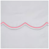 400TC Cotton Scallop Embroidery Sateen Solid Pillow Sham